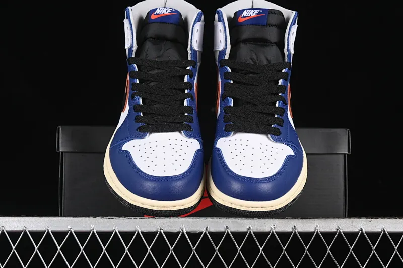 All categories Air Jordan Jordan series basketball shoes Air Jordan 1 High Air Jordan 1 Retro High "White Deep Royal Blue" AJ1 Joe 1 navy white and blue high-top basketball shoes DZ5485-100